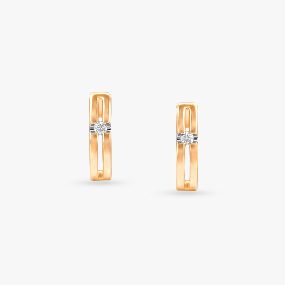 Urban Edge Diamond Hoop Earrings,,hi-res image number null