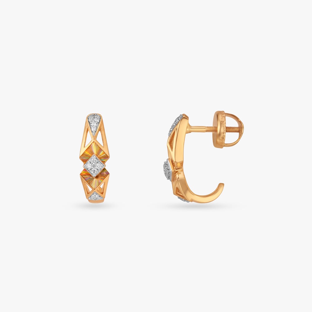Geometry of Light Diamond Hoop Earrings,,hi-res image number null