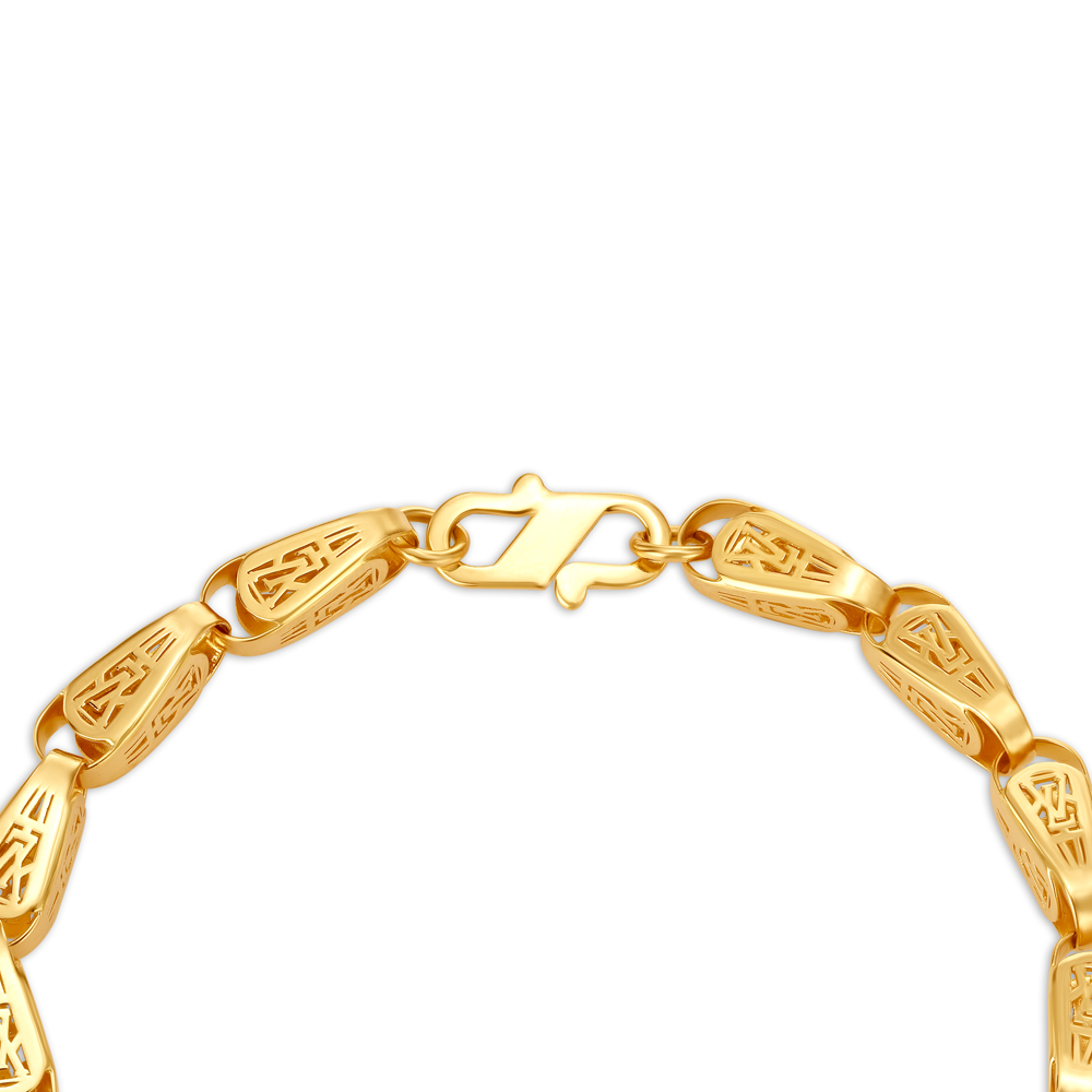 Modern Hollow Gold Bracelet For Men