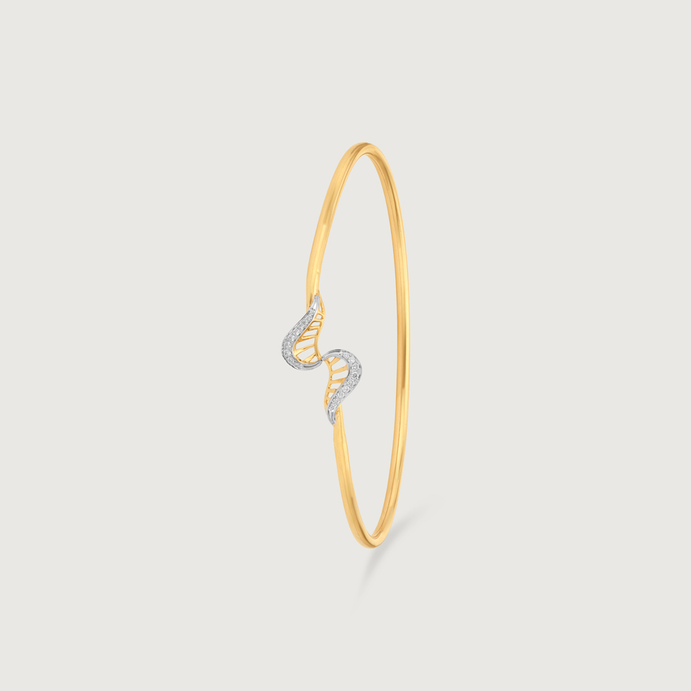 Graceful Twirl Diamond Bangle,,hi-res image number null