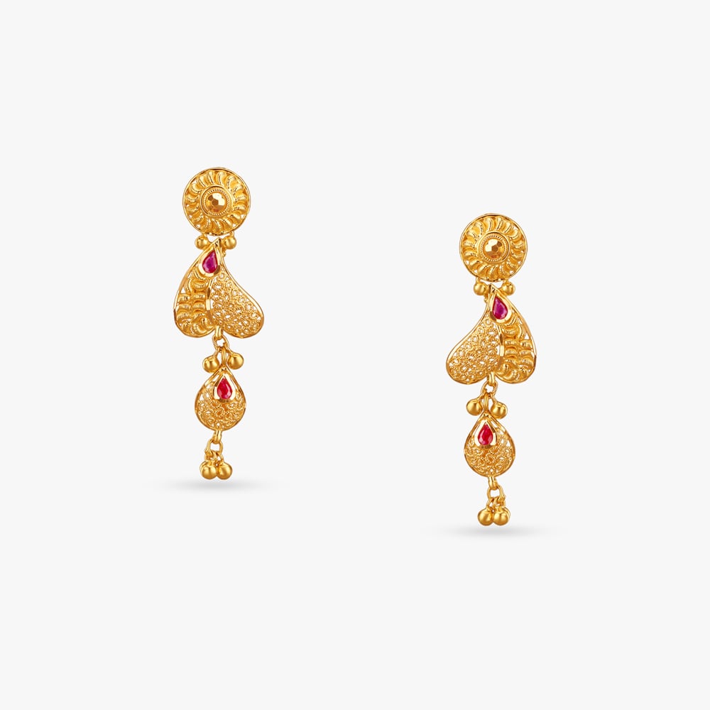 Garland Motif Gold Necklace Set,,hi-res image number null