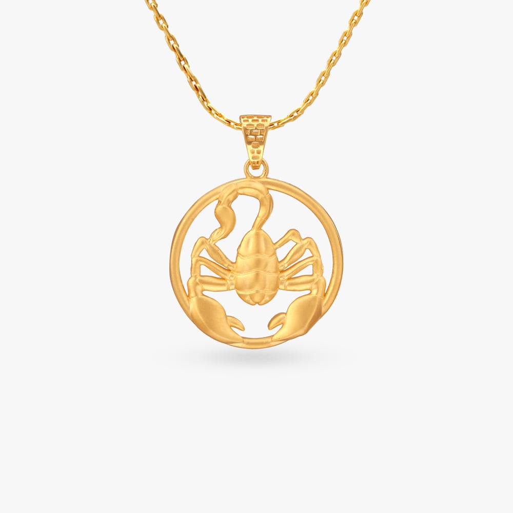 

Scorpio Zodiac Gold Pendant