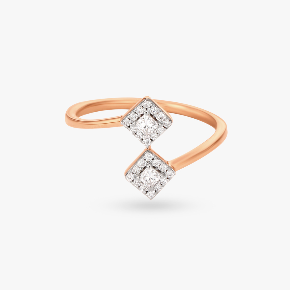 Spiral Elegance Diamond Finger Ring,,hi-res image number null