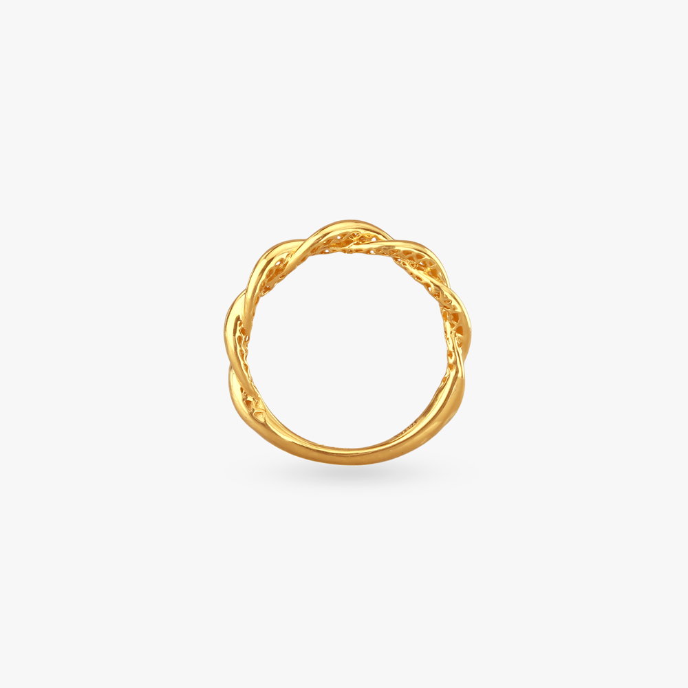 Woven Elegance Gold Ring,,hi-res image number null