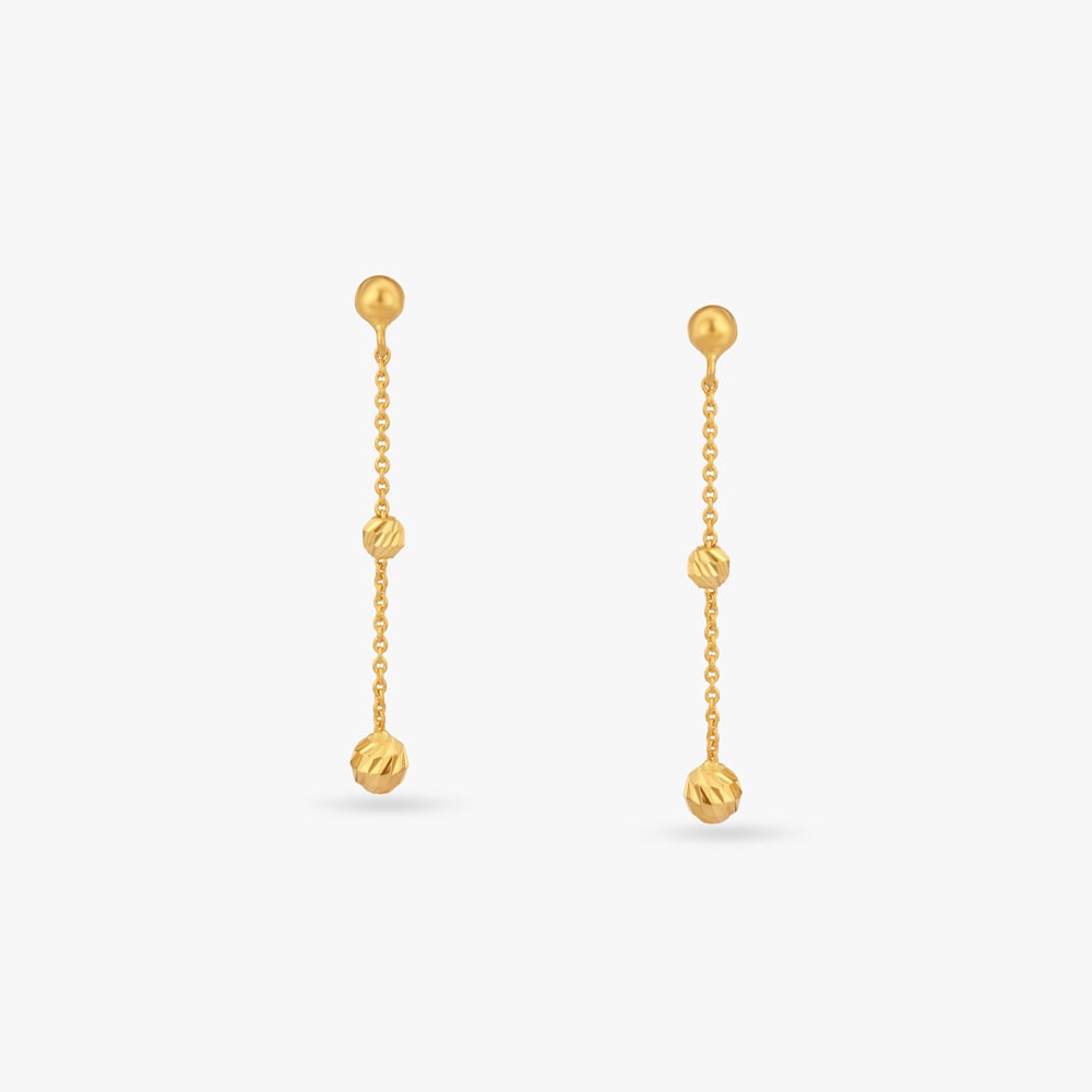 

Tiny Glow Gold Drop Earrings for Kids
