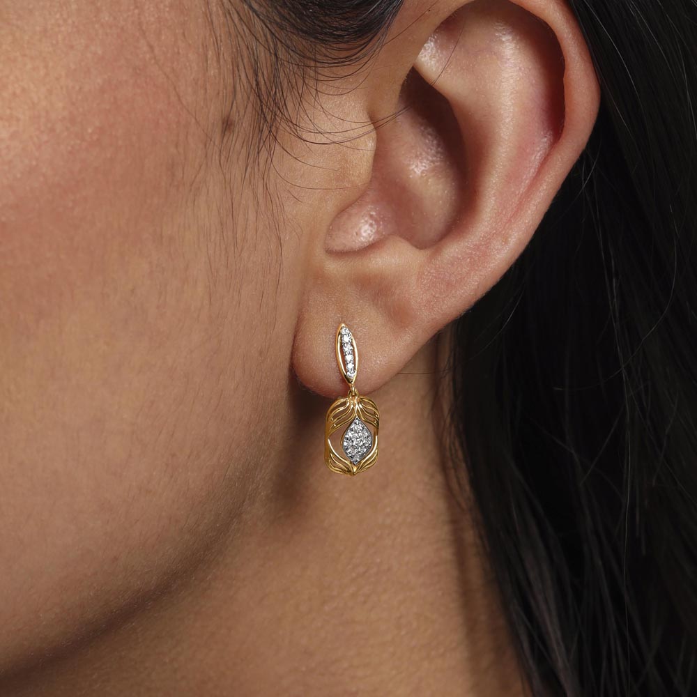 Arcade Shine Diamond Drop Earrings,,hi-res image number null