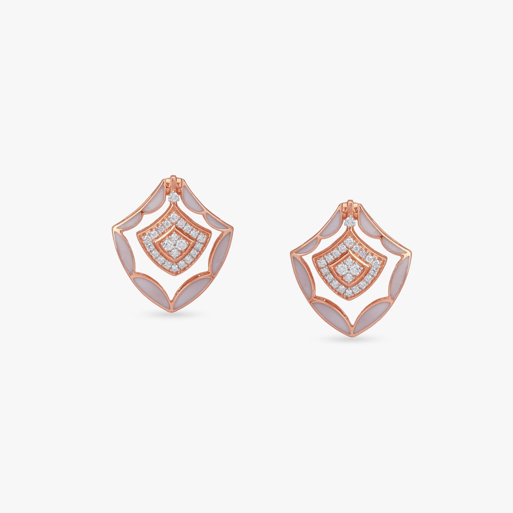 Versatile Enamel Diamond Drop Earrings,,hi-res image number null