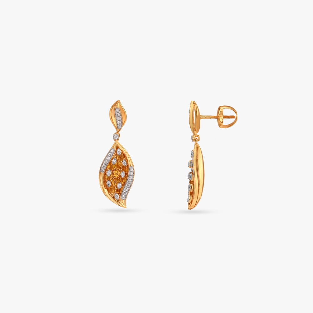 Radiant Veil Diamond Drop Earrings,,hi-res image number null