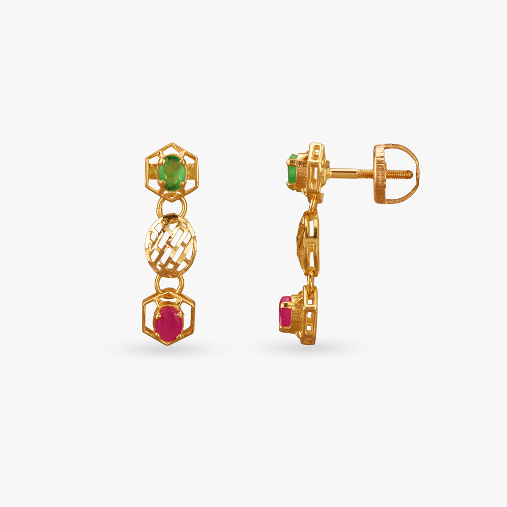 Majestic Hues Gold Necklace Set,,hi-res image number null