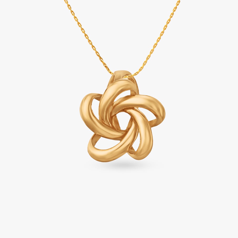 

Twist Theory Gold Pendant and Earring Set