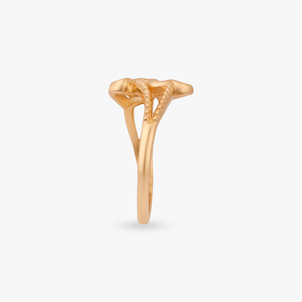 Twin Hearts Gold Ring,,hi-res image number null
