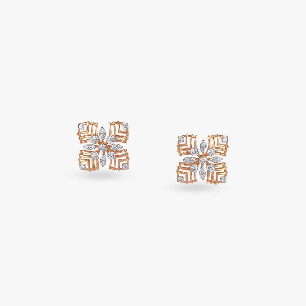 

Radiant Square Diamond Stud Earrings