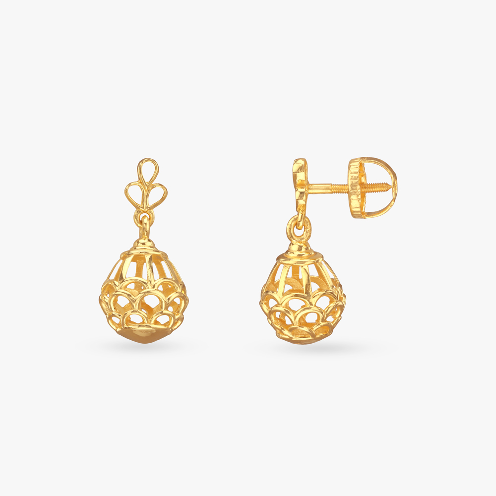 Enchanted Filigree Gold Drop Earrings,,hi-res image number null