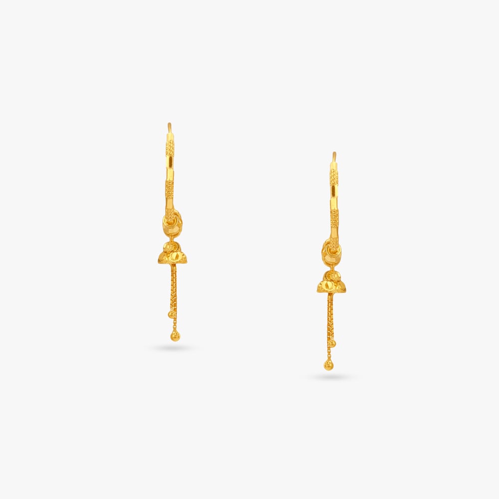 Dancing Bells Gold Hoop Earrings,,hi-res image number null