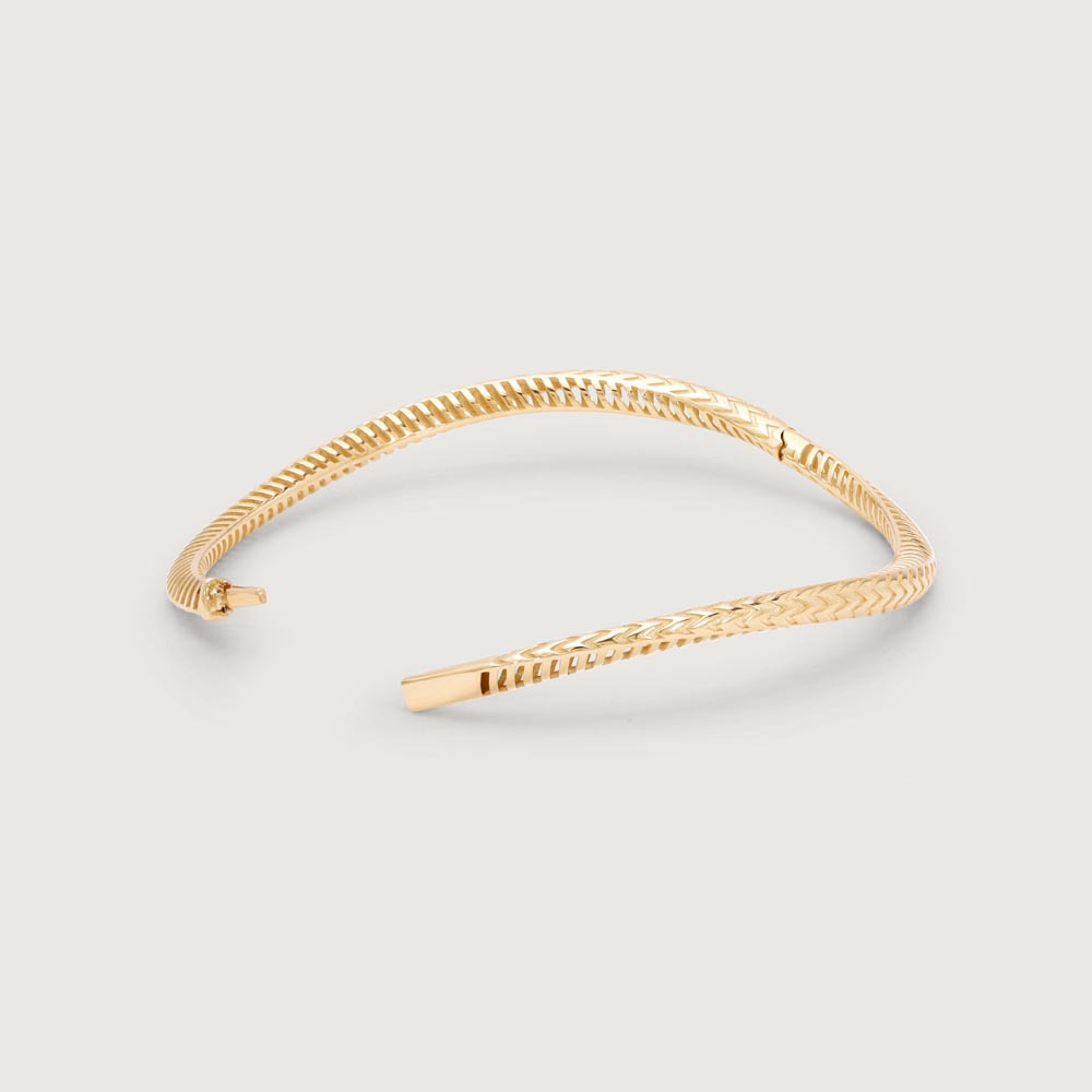Fierce Weave Gold Bangle,,hi-res image number null