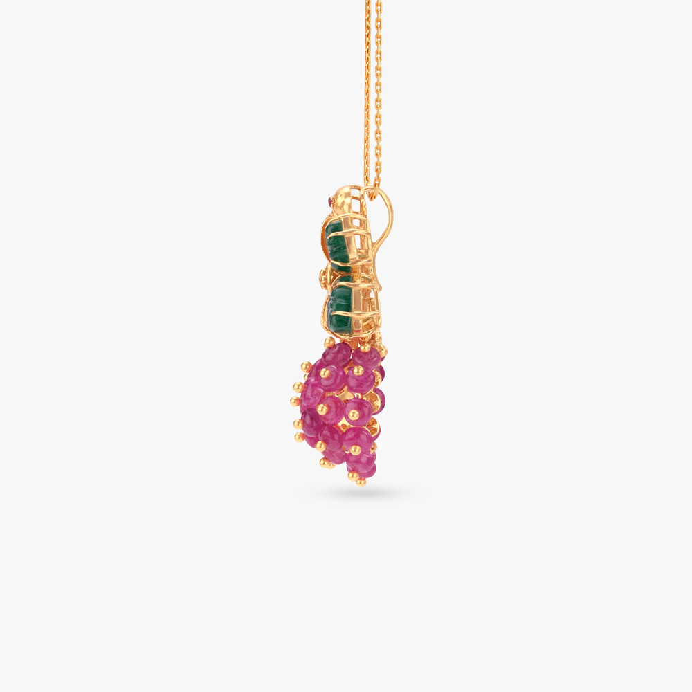 Blooming Grove Gold Pendant and Earrings Set,,hi-res image number null