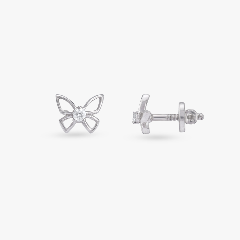 Bow Whimsy Diamond Stud Earrings,,hi-res image number null