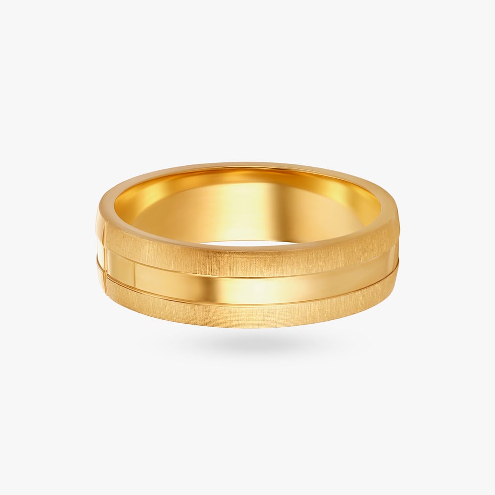Sculpted Men's Gold Finger Ring,,hi-res image number null