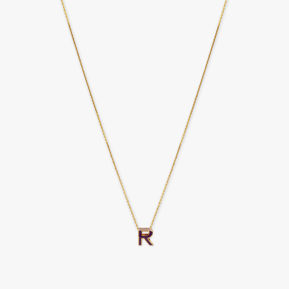 Bold Radiance Alphabet R Pendant with Chain,,hi-res image number null