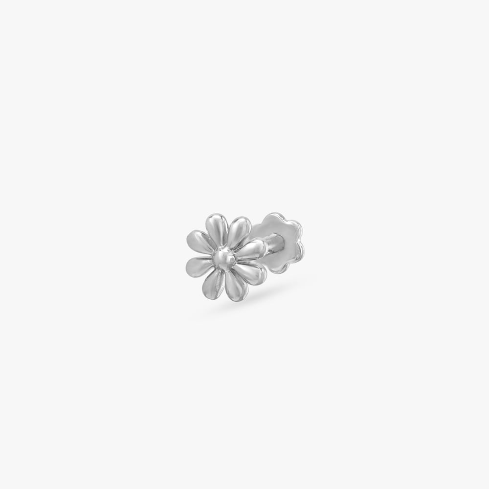 Daisy Charm Platinum Nose Pin,,hi-res image number null