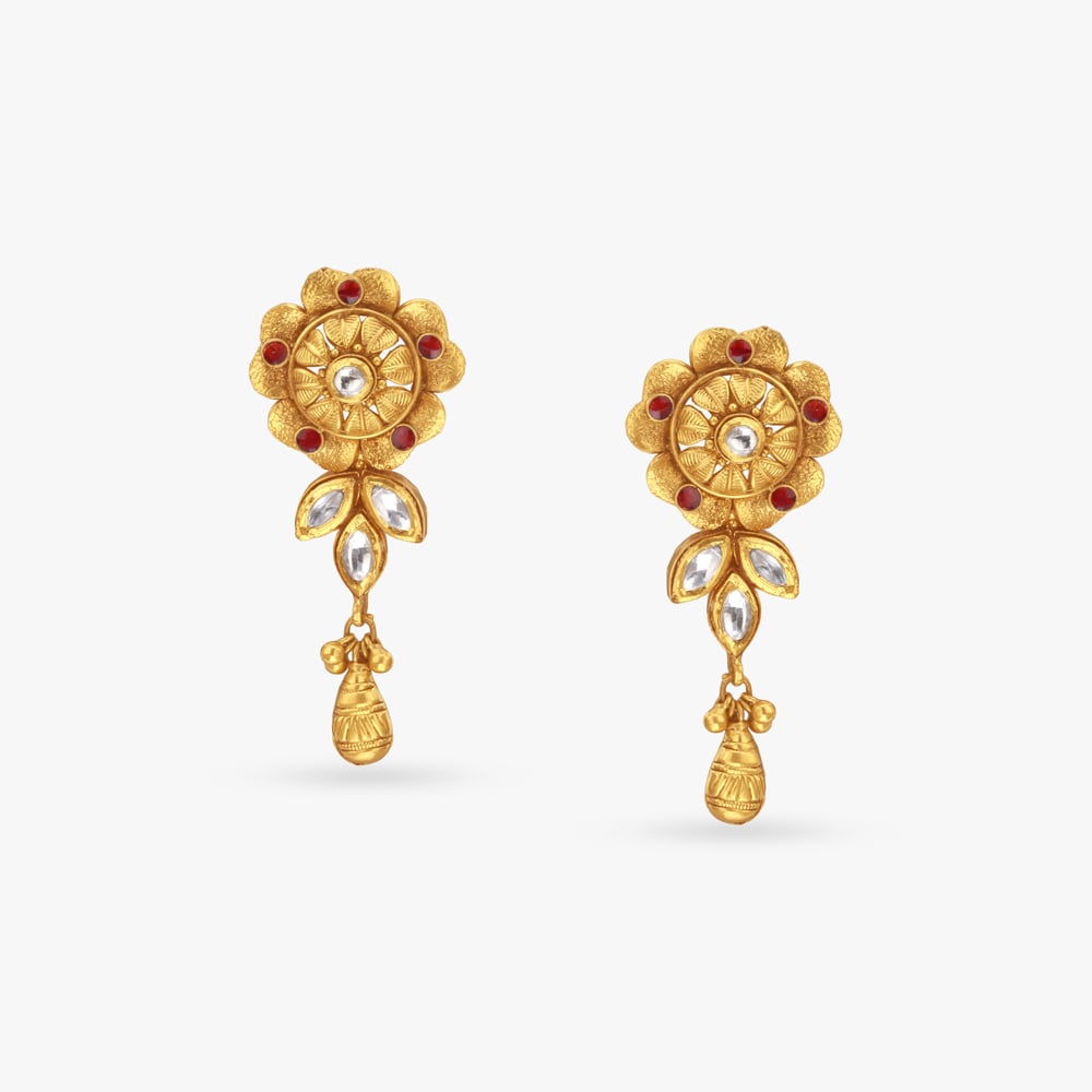 

Antique Bloom Gold Drop Earrings