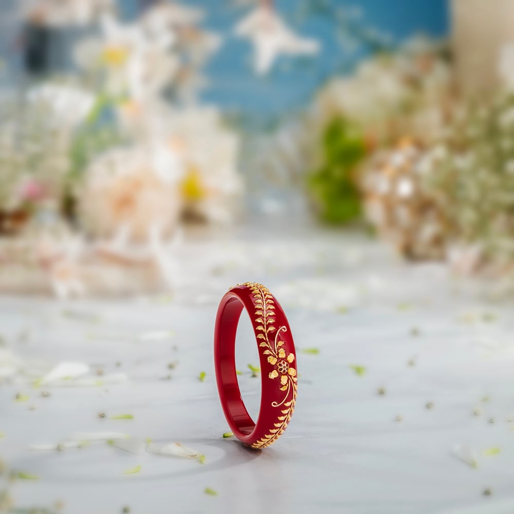 Wonderous Red Pola Bangle,,hi-res image number null