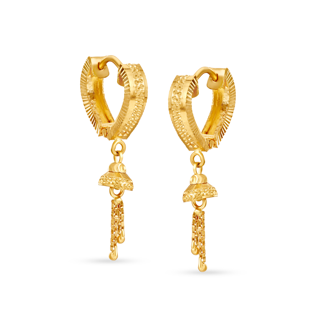 Enchanting Gold Hoop Earrings,,hi-res image number null