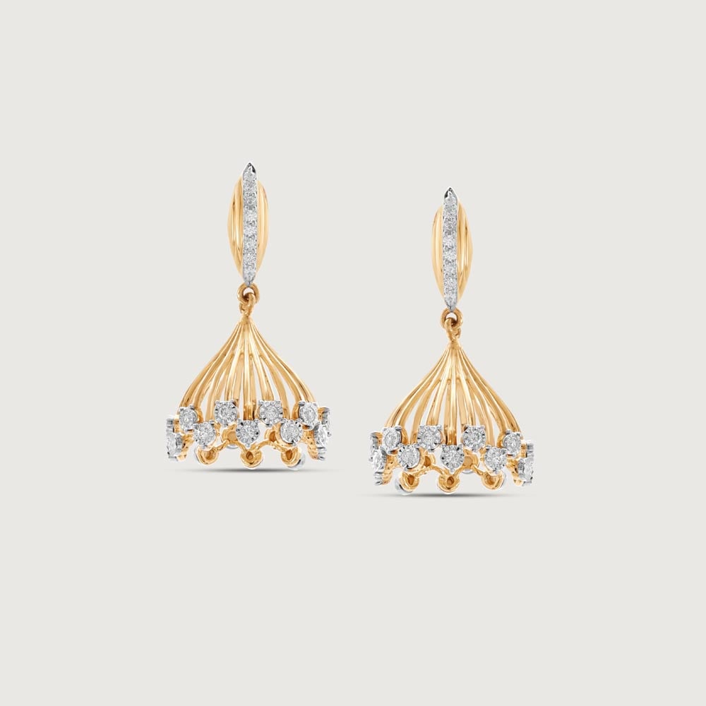 Royal Bloom Diamond Jhumka,,hi-res image number null