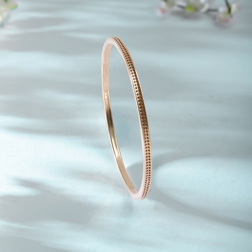 Sleek Textured Gold Bangle,,hi-res image number null
