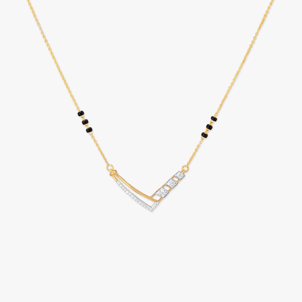Angular Rhythm Diamond Mangalsutra,,hi-res image number null