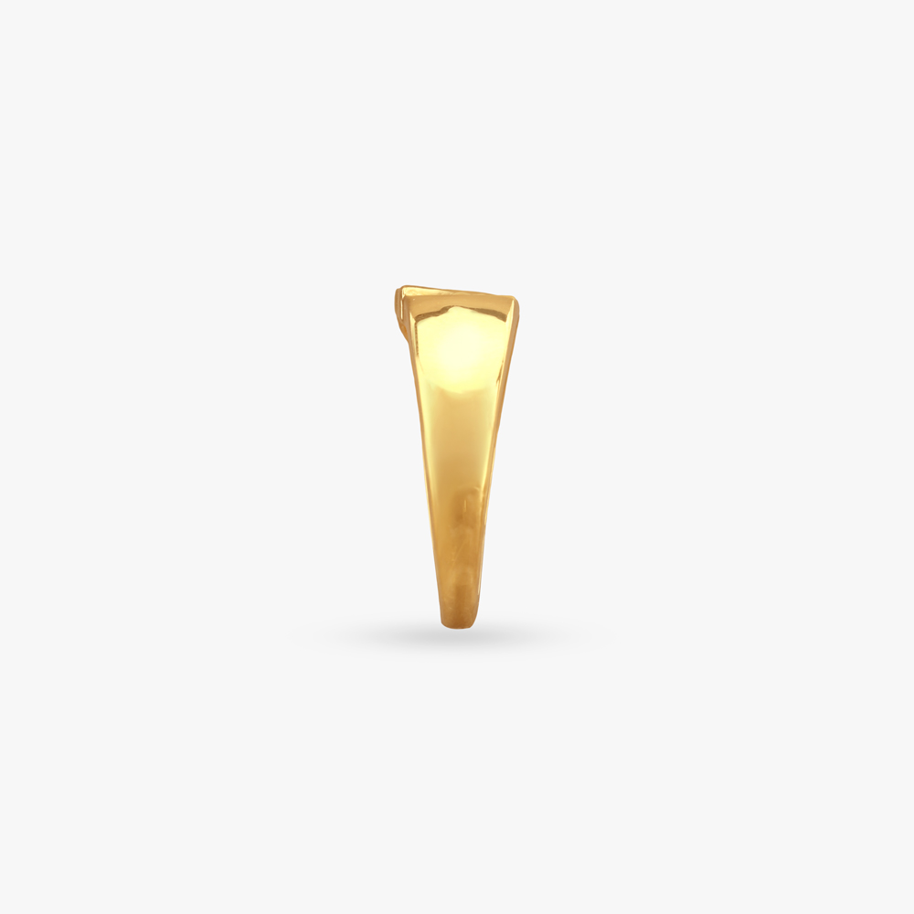 Flow Edge Gold Ring for Men,,hi-res image number null