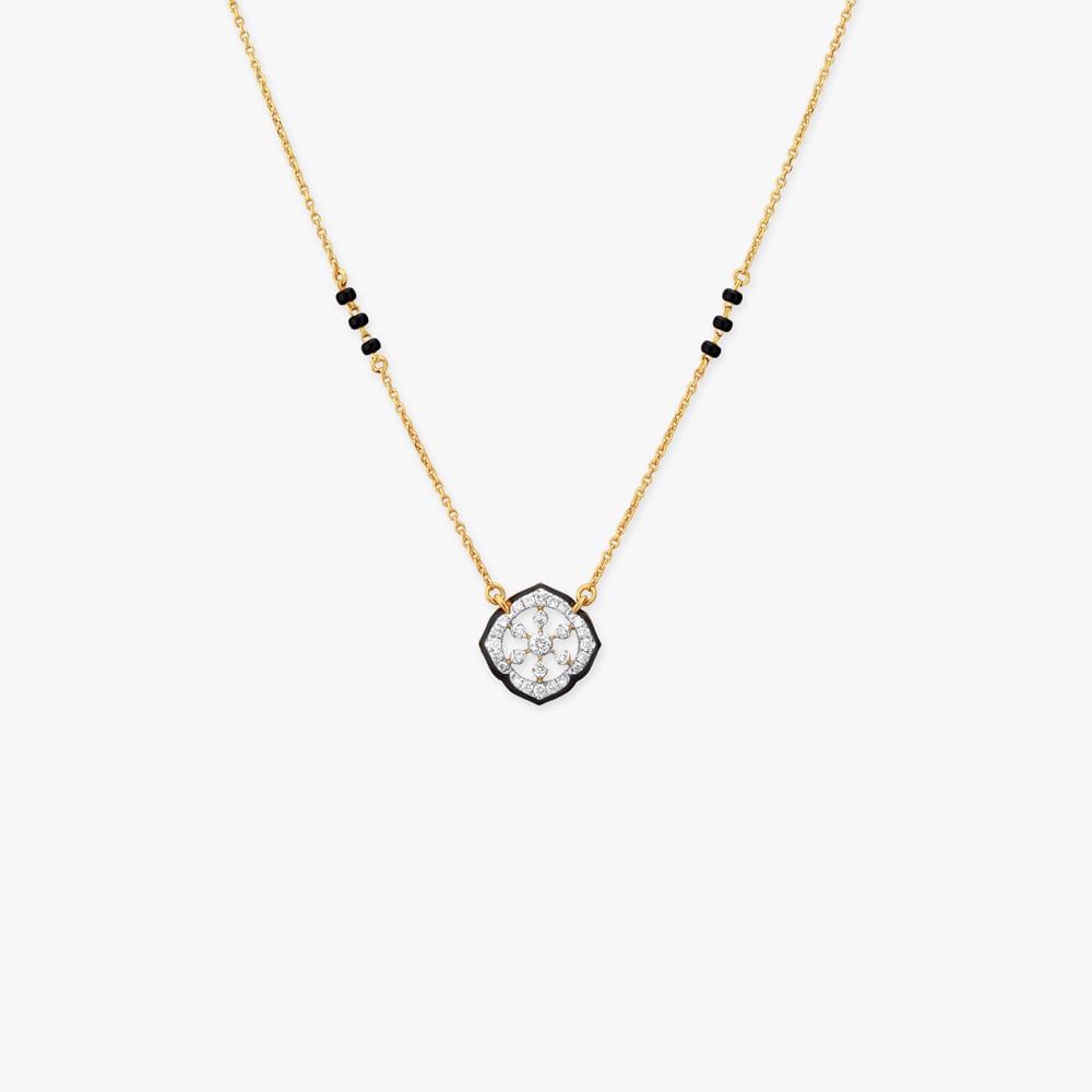 Floral Orbit Diamond Mangalsutra,,hi-res image number null