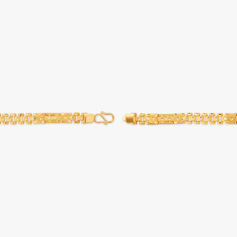 Engraved Gold Bracelet for Men,,hi-res image number null