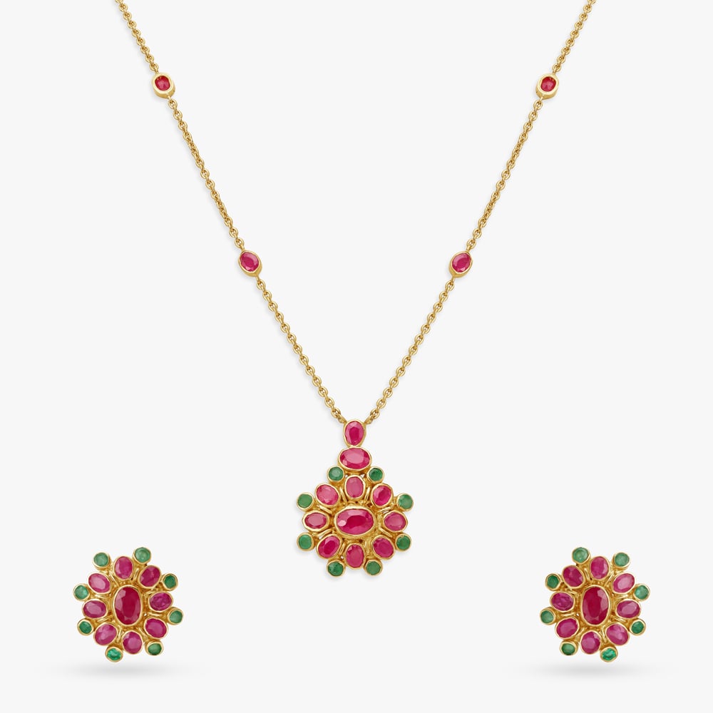 Ruby jewellery tanishq sales