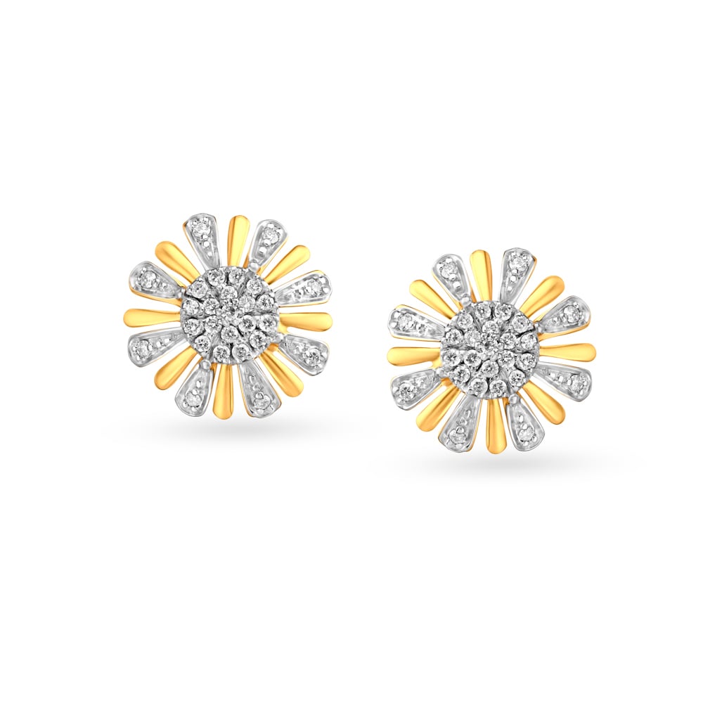 Daisy Shine Diamond Stud Earrings,,hi-res image number null