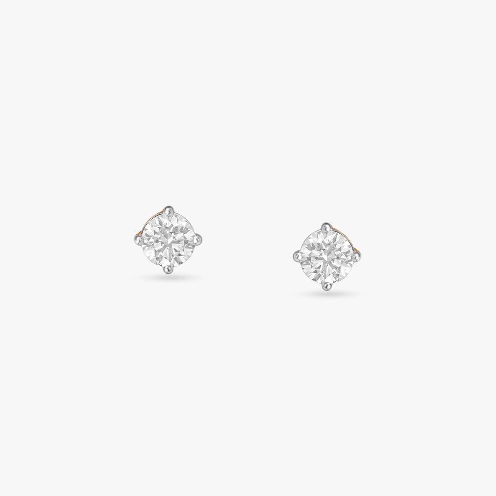 Bold Brilliance Solitaire Stud Earrings for Men,,hi-res image number null