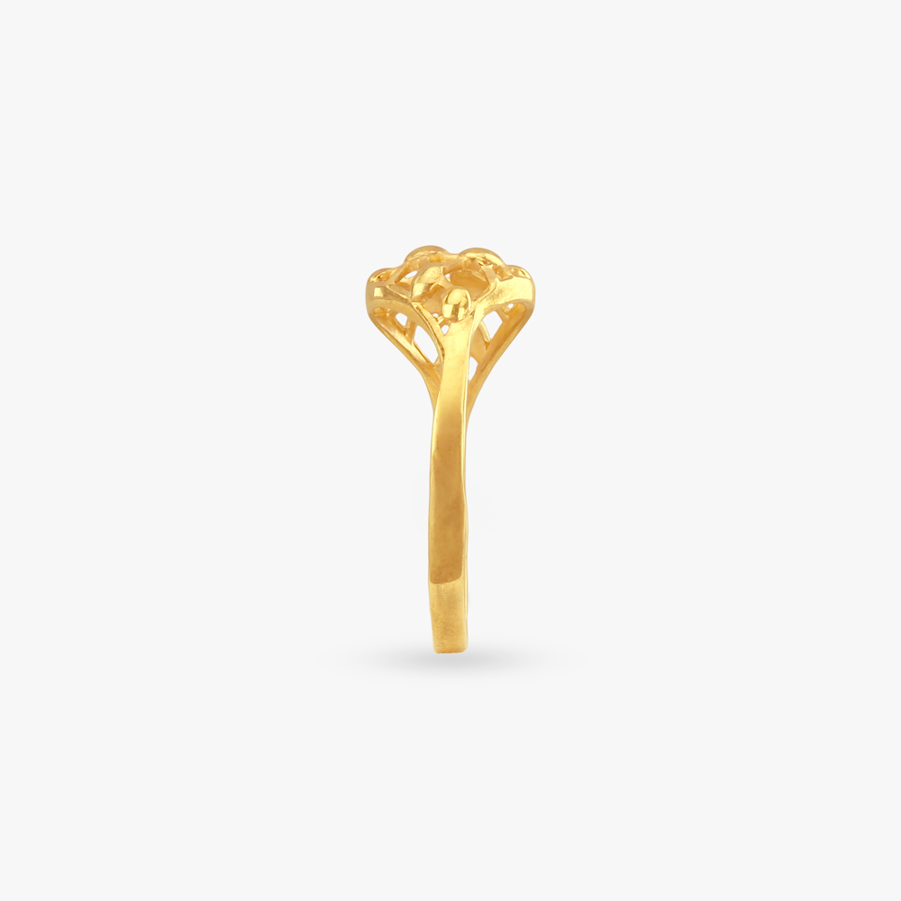 Honeycomb Gleam Gold Ring,,hi-res image number null