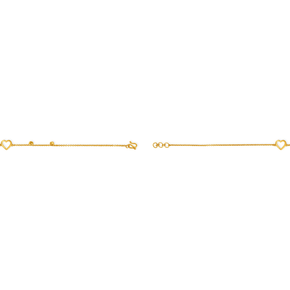Dazzling Heart Design Gold Bracelet,,hi-res image number null