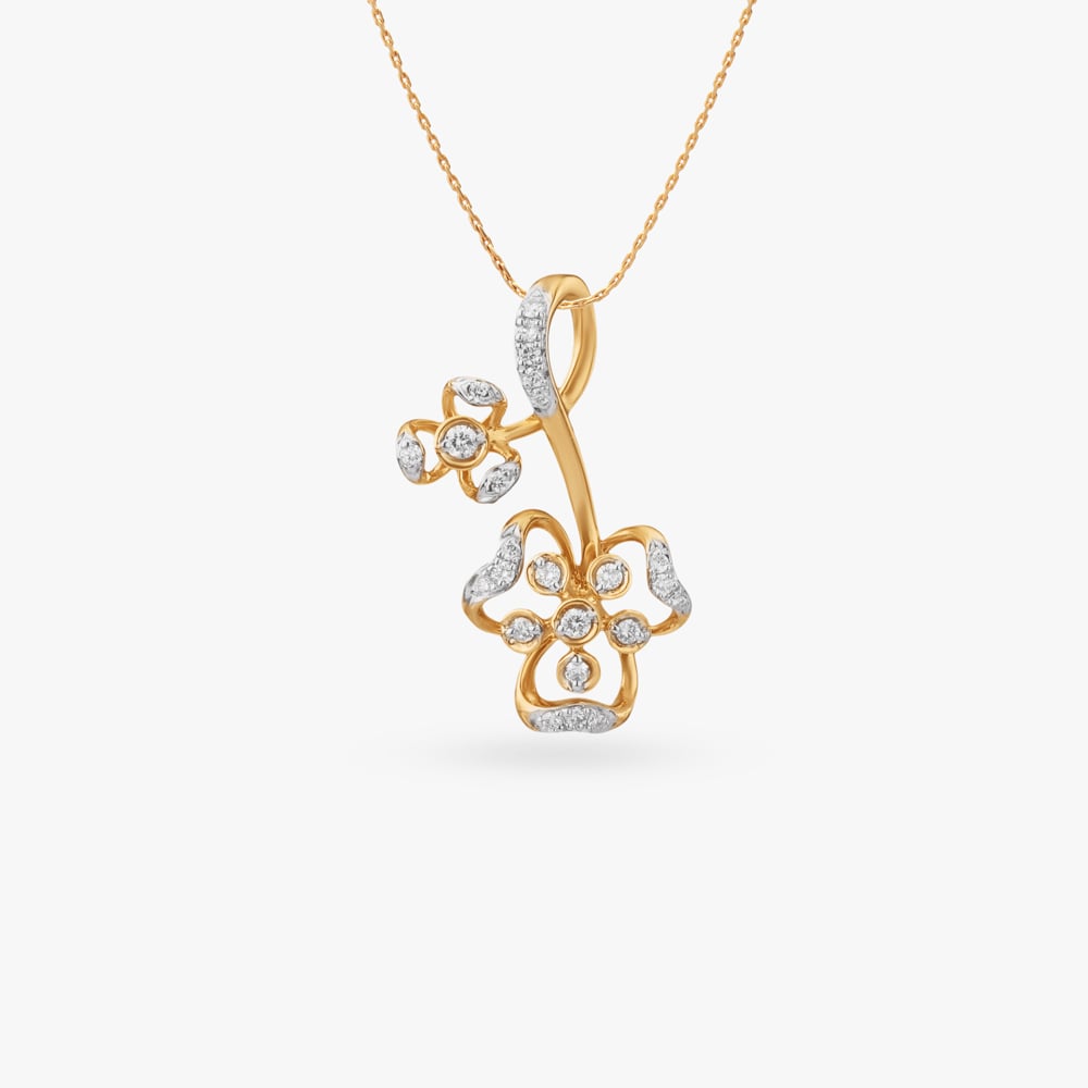 

Blossom Curl Diamond Pendant