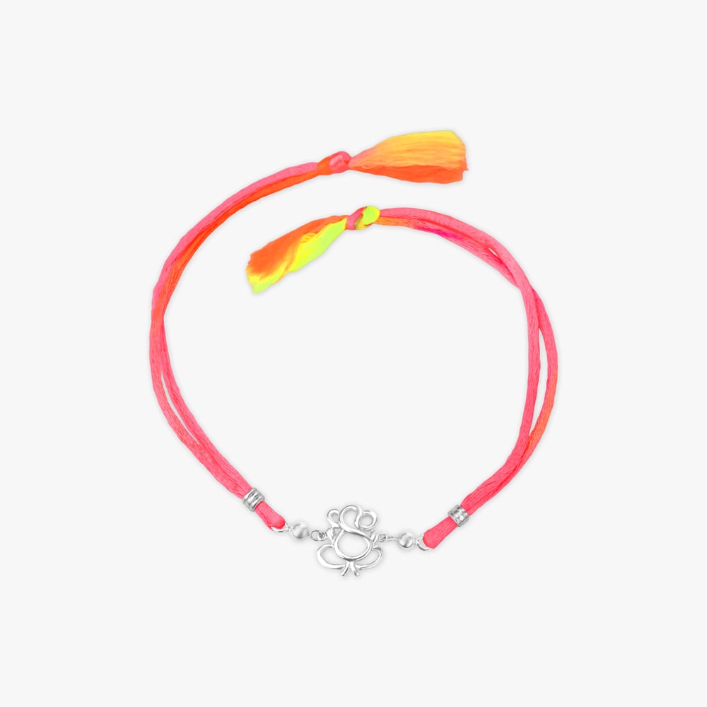 

Sacred Bond Silver Rakhi for Men