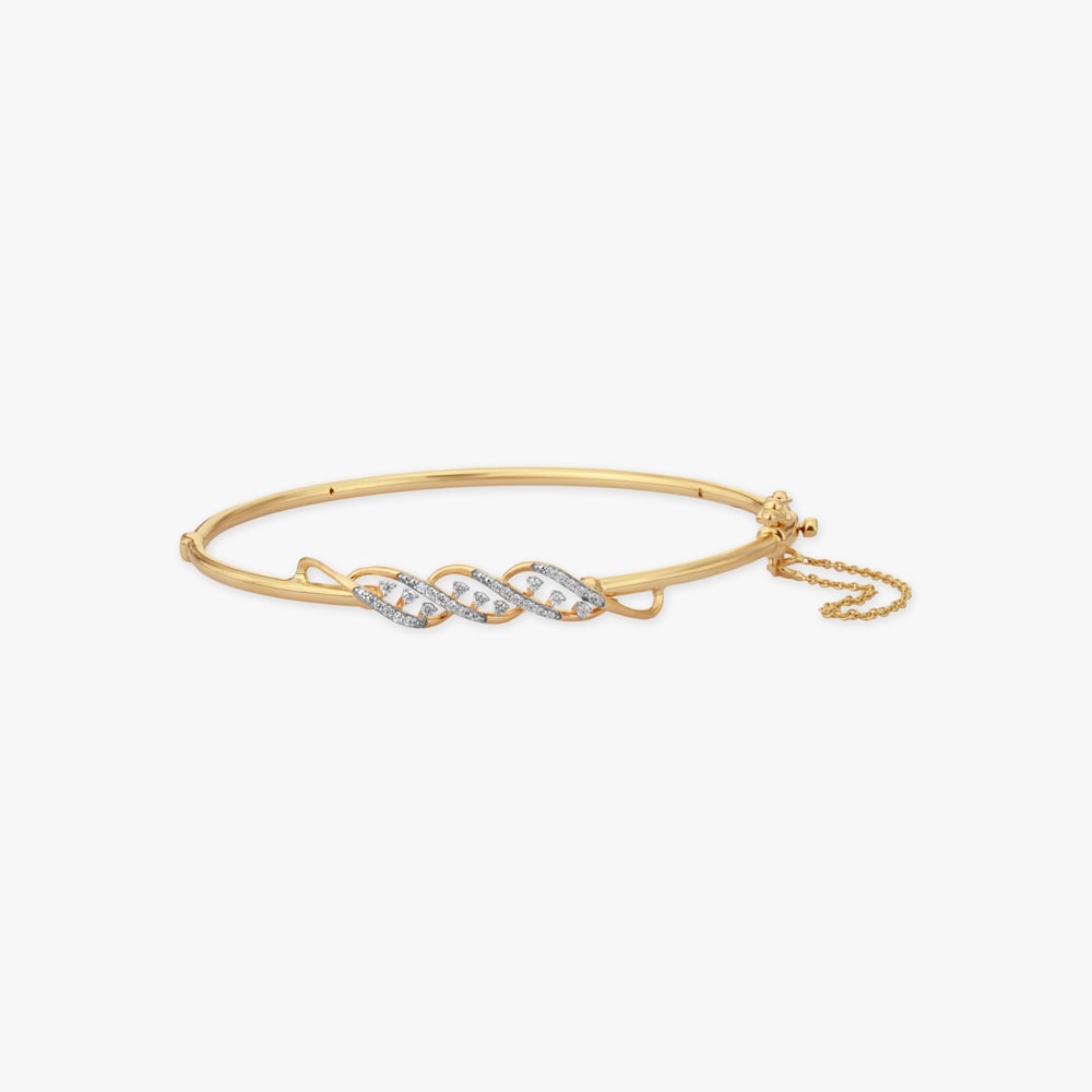 

Twisted Sparkle Diamond Bangle
