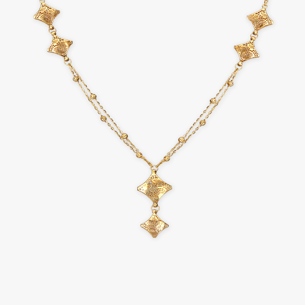 

Glam Filigree Gold Necklace