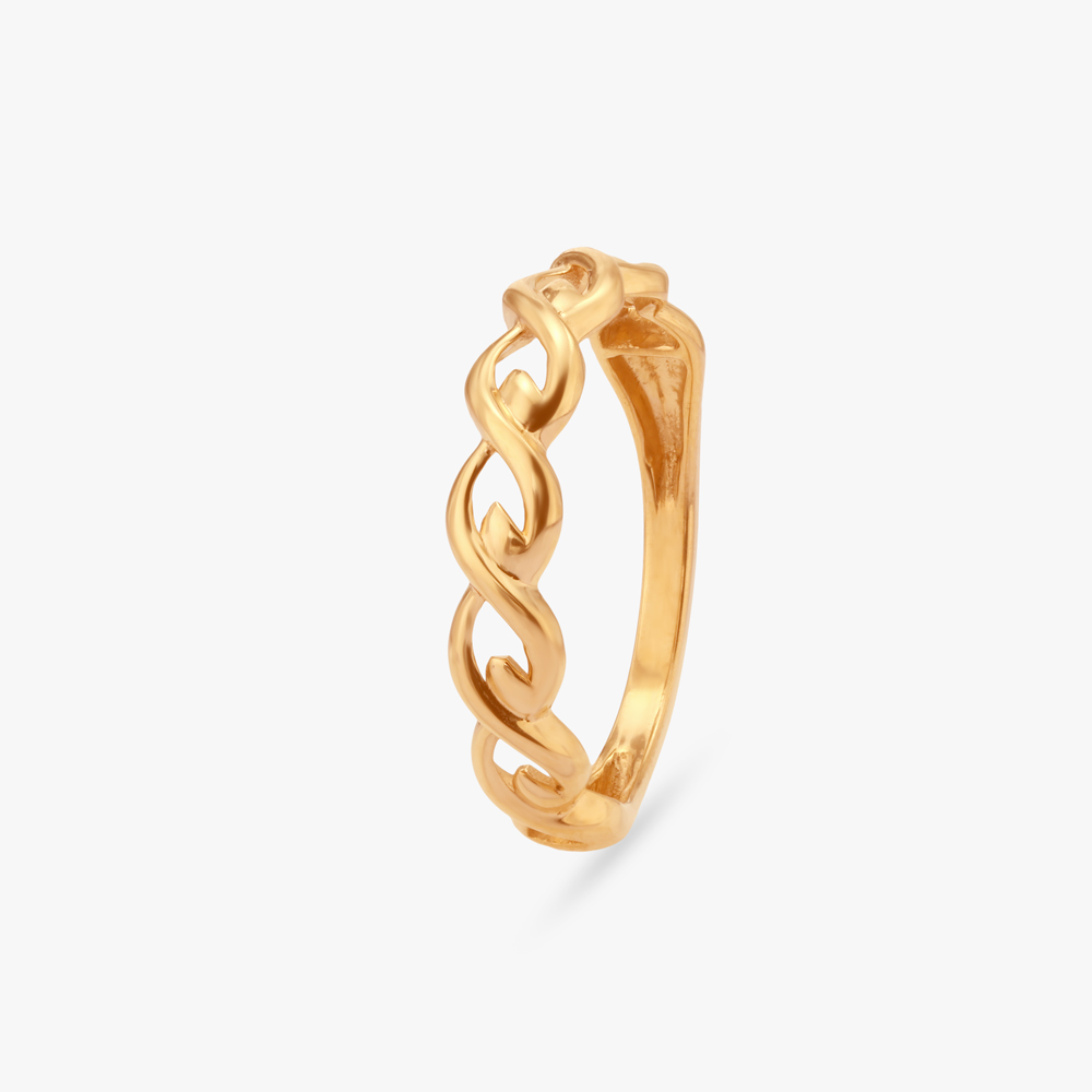 

Infinity Weave Gold Ring