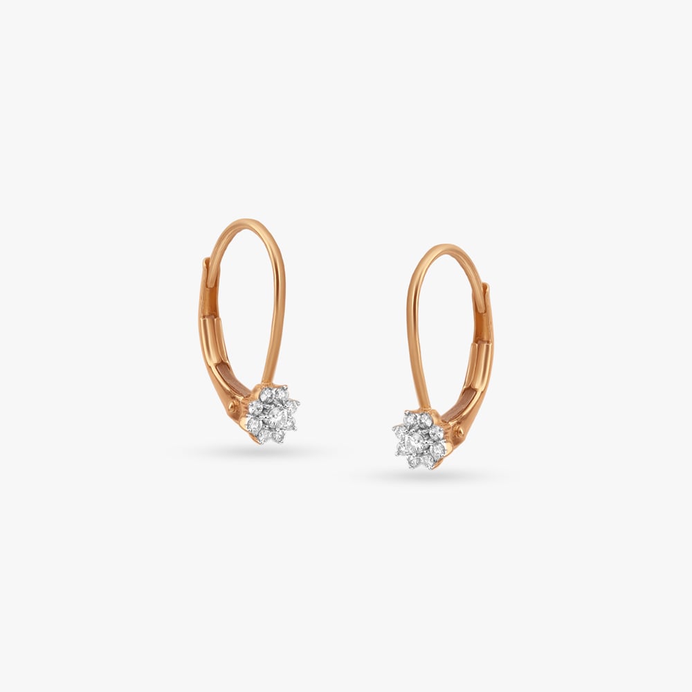 Dawn Halo Diamond Hoop Earrings,,hi-res image number null