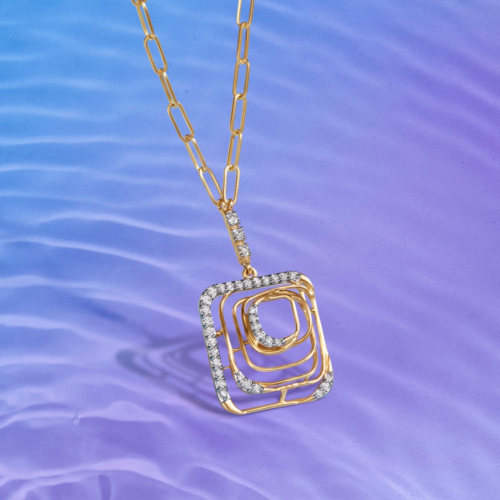 In the Flow Diamond Necklace