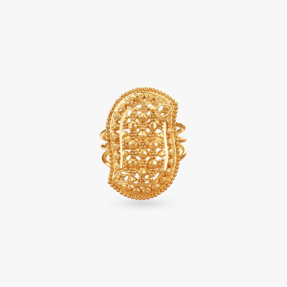 Oval Elegance Gold Ring,,hi-res image number null