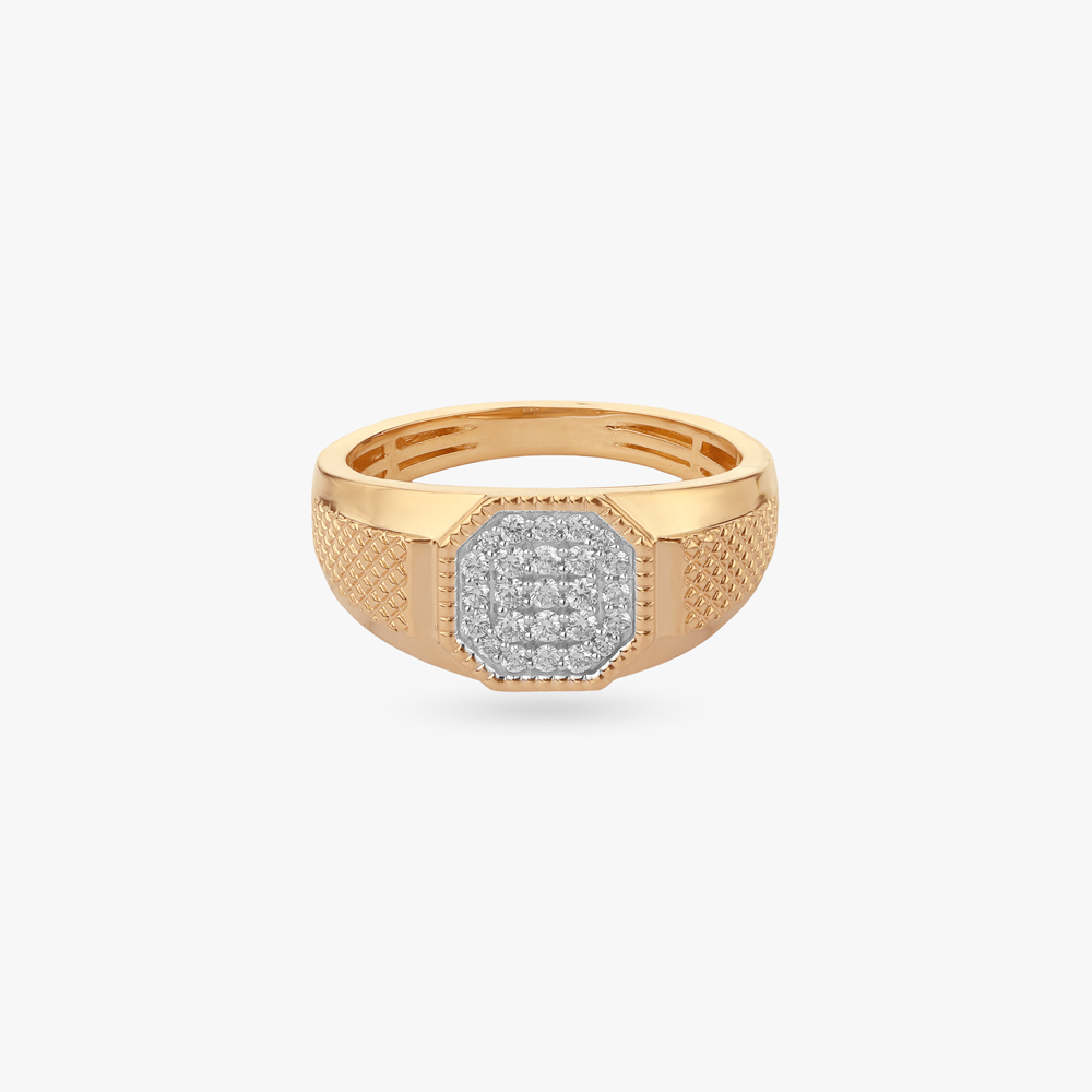 Octagonal Brilliance Diamond Ring For Men,,hi-res image number null