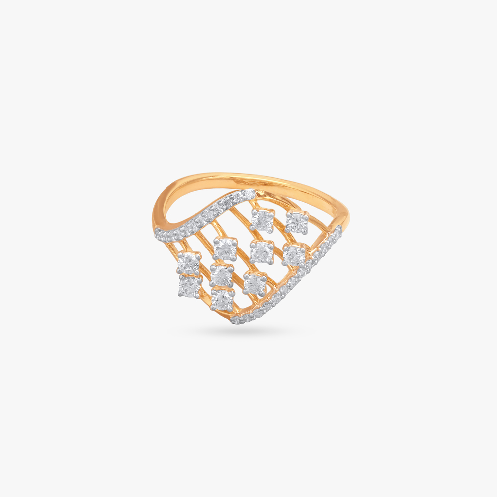 Grand Cascade Diamond Finger Ring,,hi-res image number null