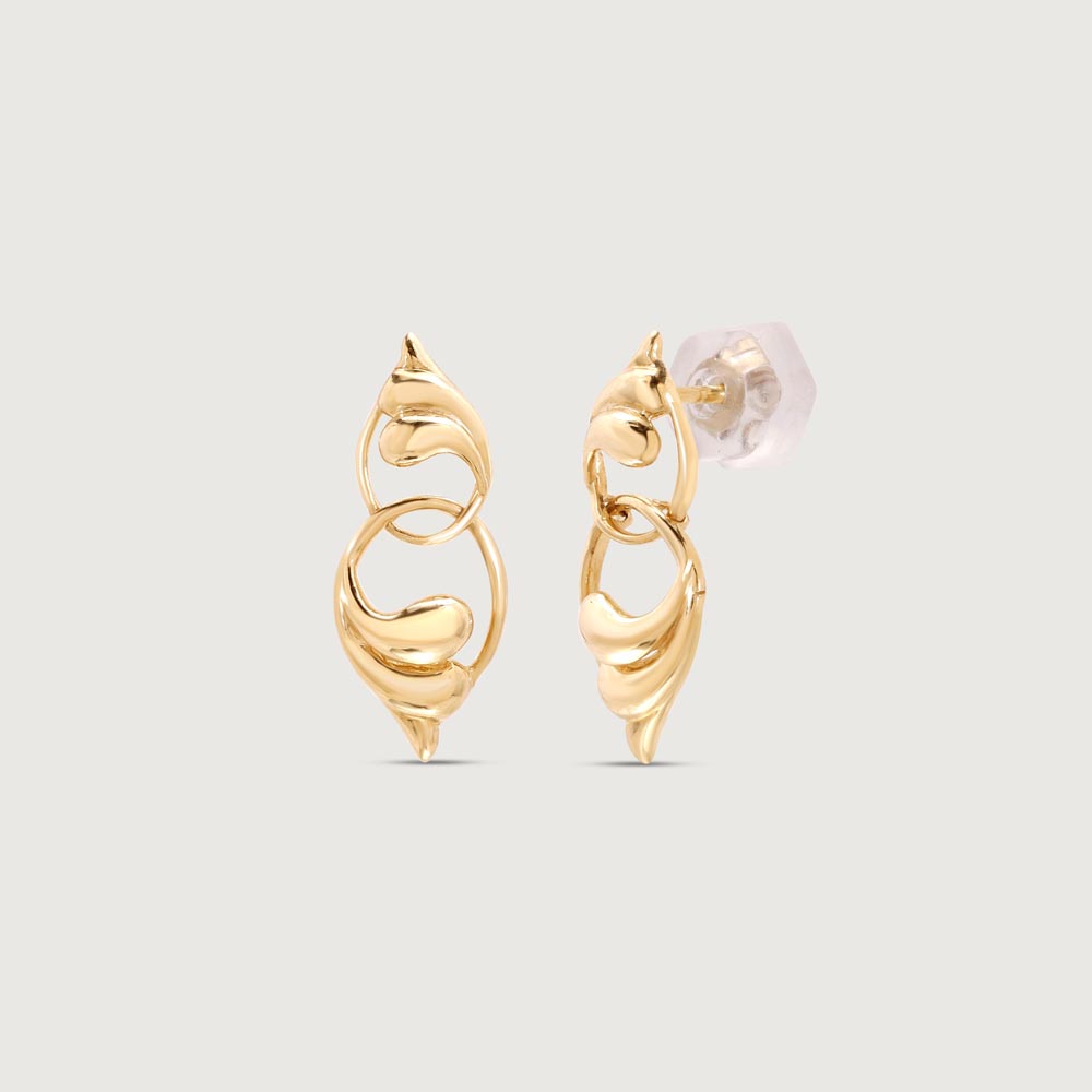 Aurora Loop Gold Stud Earrings,,hi-res image number null