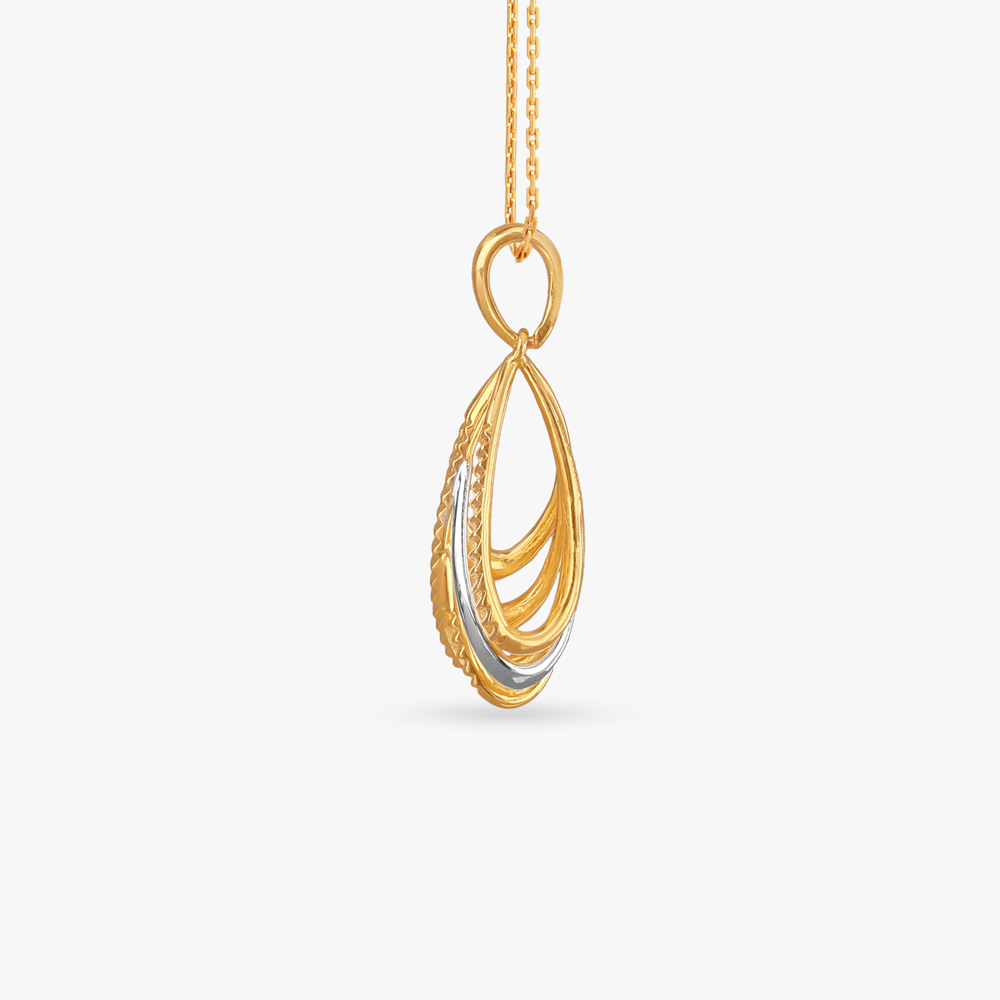 Ribbon Loop Gold Pendant,,hi-res image number null